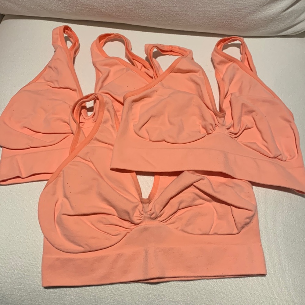 3 Peach bralettes - Shear Shapewear